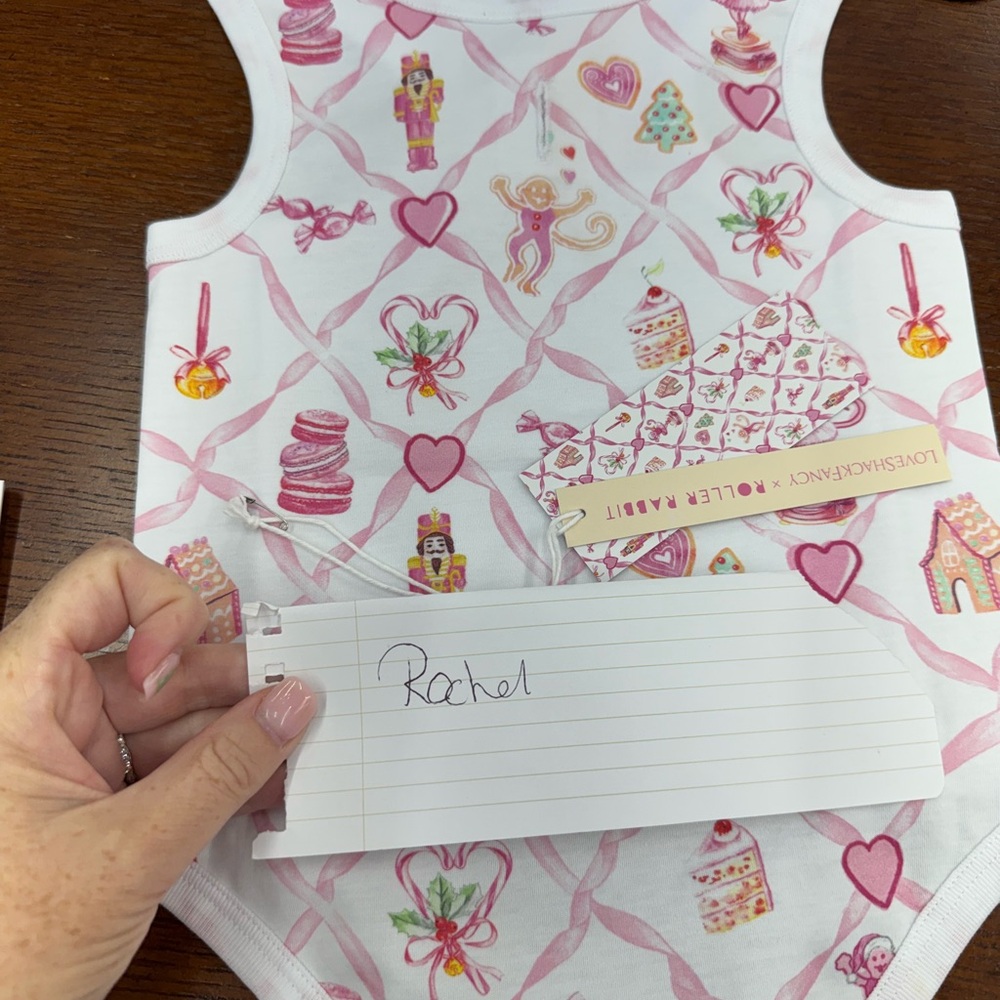 Roller Rabbit Pink and White Dog Bodysuit
